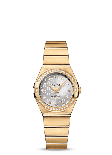 Omega Constellation Quartz 27 Brushed Yellow Gold / Diamond / Silver Omega